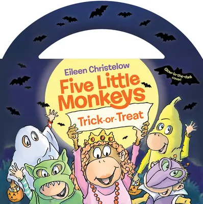 Cinq petits singes font des farces et attrapes (édition phosphorescente) - Five Little Monkeys Trick-Or-Treat (Glow-In-The-Dark Edition)