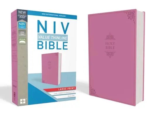 NIV, Value Thinline Bible, gros caractères, similicuir, rose - NIV, Value Thinline Bible, Large Print, Imitation Leather, Pink