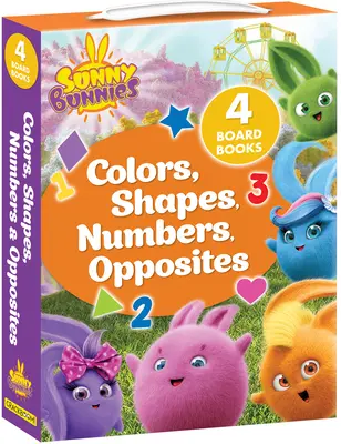 Sunny Bunnies : Couleurs, Formes, Nombres et Opposés : 4 livres de plateau (Us Edition) - Sunny Bunnies: Colors, Shapes, Numbers & Opposites: 4 Board Books (Us Edition)