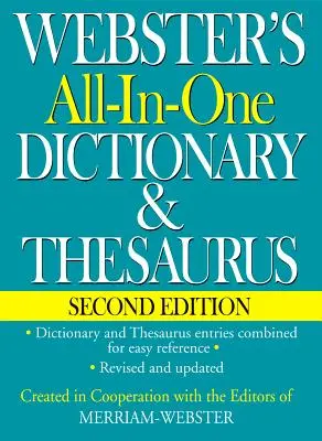 Webster's All-In-One Dictionary & Thesaurus, deuxième édition - Webster's All-In-One Dictionary & Thesaurus, Second Edition