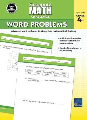 Problèmes de mots du défi mathématique de Singapour, 4e - 6e année - Singapore Math Challenge Word Problems, Grades 4 - 6