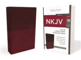 NKJV, Value Thinline Bible, Large Print, Imitation Leather, Burgundy, Red Letter Edition