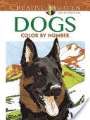 Creative Haven Dogs Color by Number Coloring Book (livre de coloriage sur les chiens) - Creative Haven Dogs Color by Number Coloring Book