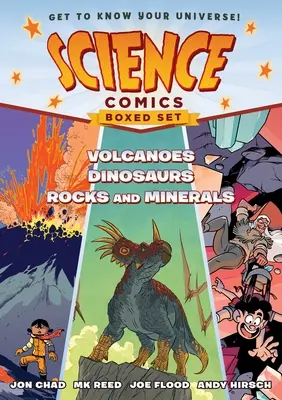 Coffret de bandes dessinées scientifiques : Volcans, dinosaures, roches et minéraux - Science Comics Boxed Set: Volcanoes, Dinosaurs, and Rocks and Minerals