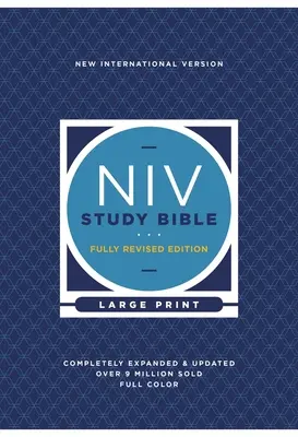 Bible d'étude NIV, édition entièrement révisée, gros caractères, couverture rigide, lettres rouges, impression confortable - NIV Study Bible, Fully Revised Edition, Large Print, Hardcover, Red Letter, Comfort Print