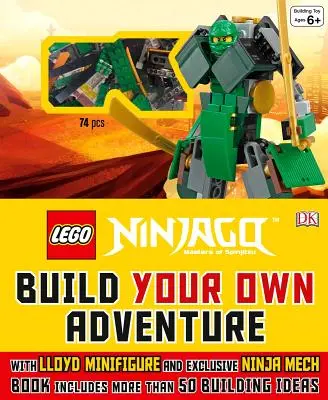 Lego(r) Ninjago : Construis ta propre aventure : Avec la minifigure Lloyd et des objets Ninja exclusifs, le livre comprend plus de 50 constructions. - Lego(r) Ninjago: Build Your Own Adventure: With Lloyd Minifigure and Exclusive Ninja Merch, Book Includes More Than 50 Buil