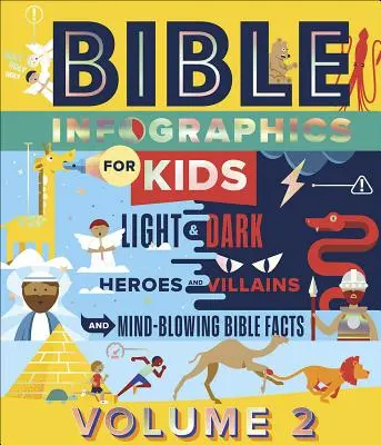 La Bible en images pour les enfants(tm) Volume 2 : Lumière et obscurité, héros et méchants, et des faits bibliques époustouflants - Bible Infographics for Kids(tm) Volume 2: Light and Dark, Heroes and Villains, and Mind-Blowing Bible Facts