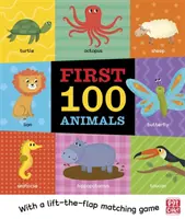 First 100 Animals - Un livre en carton avec un jeu d'association à soulever et à rabattre. - First 100 Animals - A board book with a lift-the-flap matching game