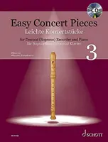 Easy Concert Pieces, Book 3 : 21 Pieces from 5 Centuries for Descant Recorder and Piano. Comprend un CD avec des enregistrements de démonstration et d'accompagnement : 21 pièces pour flûte à bec et piano. - Easy Concert Pieces, Book 3: 21 Pieces from 5 Centuries for Descant Recorder and Piano. Includes CD with Demo and Play-Along Recordings: 21 Pieces fro