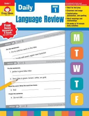 Révision quotidienne de la langue, 1re année - Daily Language Review Grade 1