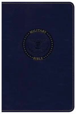 CSB Bible militaire, bleu marine, avec étui en cuir - CSB Military Bible, Navy Blue Leathertouch