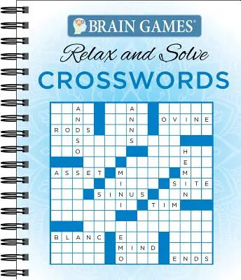 Jeux cérébraux - Détendez-vous et résolvez : Mots croisés (bleu) - Brain Games - Relax and Solve: Crosswords (Blue)