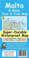 Carte super-durable des circuits et sentiers de Malte et Gozo - Malta and Gozo Tour and Trail Super-Durable Map