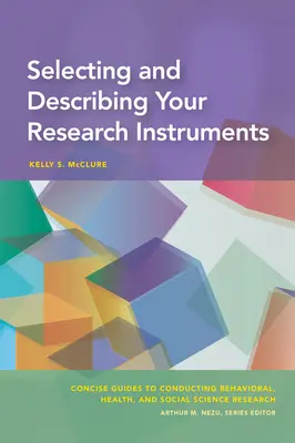 Choisir et décrire ses instruments de recherche - Selecting and Describing Your Research Instruments