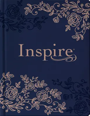 Inspire Bible NLT (couverture rigide en similicuir, marine) : La Bible pour la coloration et le journal créatif - Inspire Bible NLT (Hardcover Leatherlike, Navy): The Bible for Coloring & Creative Journaling