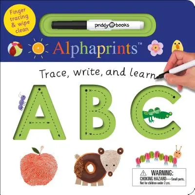 Alphaprints : Tracez, écrivez et apprenez l'ABC : Traçage au doigt et essuyage - Alphaprints: Trace, Write, and Learn ABC: Finger Tracing & Wipe Clean