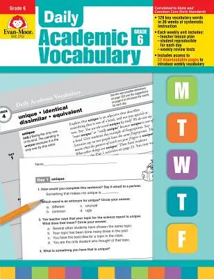 Vocabulaire académique quotidien, 6e année et plus [avec transparents] (en anglais) - Daily Academic Vocabulary Grade 6+ [With Transparencies]