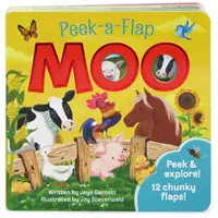 Moo - Livre d'éveil pour enfants - Moo - Peek a Flap Children's Board Book