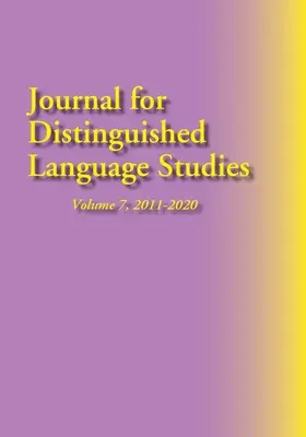 Journal for Distinguished Language Studies, Vol. 7, 2011-2020