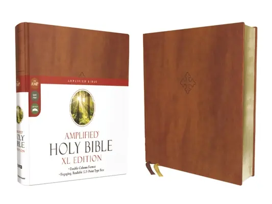 Bible Amplifiée, édition XL, cuir souple, marron - Amplified Holy Bible, XL Edition, Leathersoft, Brown