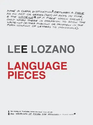 Lee Lozano : Morceaux de langue - Lee Lozano: Language Pieces