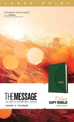 La Bible Message Deluxe, en gros caractères (cuir, vert) : La Bible en langage contemporain - The Message Deluxe Gift Bible, Large Print (Leather-Look, Green): The Bible in Contemporary Language