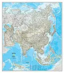 Asia Classic, Laminated - Wall Maps Continents