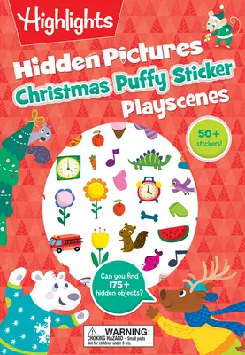 Images cachées de Noël Scènes de jeu d'autocollants bouffants - Christmas Hidden Pictures Puffy Sticker Playscenes