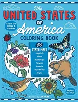 Le livre de coloriage des États-Unis d'Amérique : Cinquante cartes d'État avec capitales et symboles comme la devise, l'oiseau, le mammifère, la fleur, l'insecte, le papillon ou le fruit. - The United States of America Coloring Book: Fifty State Maps with Capitals and Symbols like Motto, Bird, Mammal, Flower, Insect, Butterfly or Fruit