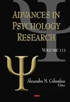Avancées de la recherche en psychologie - Volume 111 - Advances in Psychology Research - Volume 111