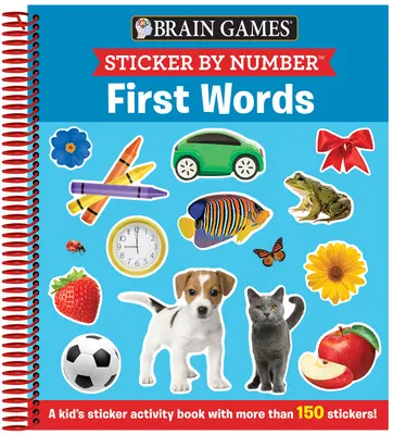 Jeux cérébraux - Autocollants par numéro : Premiers mots (3 à 6 ans) : Un livre d'activités pour enfants avec plus de 150 autocollants ! - Brain Games - Sticker by Number: First Words (Ages 3 to 6): A Kid's Sticker Activity Book with More Than 150 Stickers!