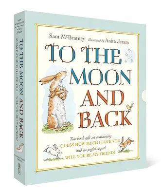 Jusqu'à la lune et retour : Devine combien je t'aime et Veux-tu être mon ami ? Boîtier - To the Moon and Back: Guess How Much I Love You and Will You Be My Friend? Slipcase