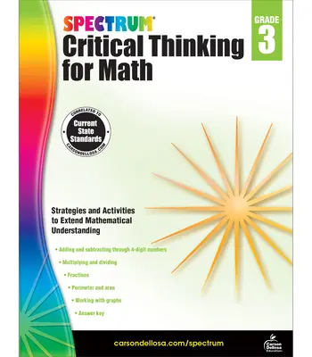 Spectrum Critical Thinking for Math, 3e année - Spectrum Critical Thinking for Math, Grade 3