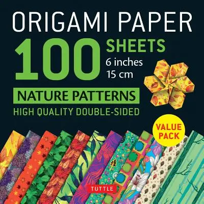 Origami Paper 100 Sheets Nature Patterns 6 (15 CM) : Tuttle Origami Paper : Feuilles d'Origami de haute qualité imprimées avec 12 motifs différents (Instructions). - Origami Paper 100 Sheets Nature Patterns 6 (15 CM): Tuttle Origami Paper: High-Quality Origami Sheets Printed with 12 Different Designs (Instructions