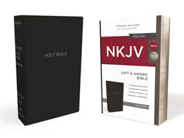 NKJV, Bible cadeau et prix, reliée cuir, noire, édition lettre rouge - NKJV, Gift and Award Bible, Leather-Look, Black, Red Letter Edition