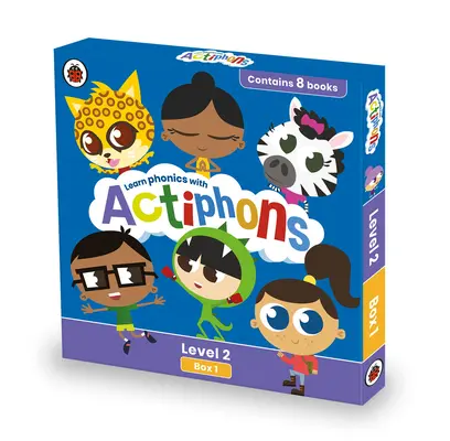 Actiphons Niveau 2 Boîte 1 : Livres 1-8 - Actiphons Level 2 Box 1: Books 1-8