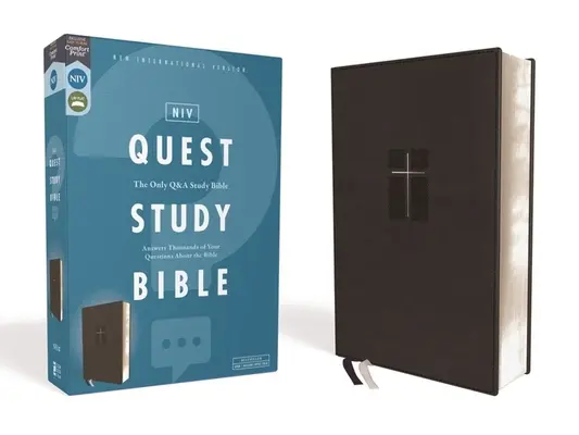Niv, Quest Study Bible, Leathersoft, Noir, Comfort Print : La seule Bible d'étude Q et A - Niv, Quest Study Bible, Leathersoft, Black, Comfort Print: The Only Q and A Study Bible