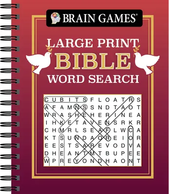 Jeux cérébraux - Recherche de mots dans la Bible en gros caractères (rouge) - Brain Games - Large Print Bible Word Search (Red)