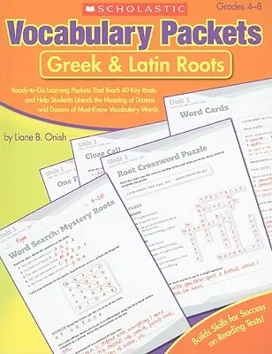 Pochettes de vocabulaire : Racines grecques et latines - Vocabulary Packets: Greek & Latin Roots