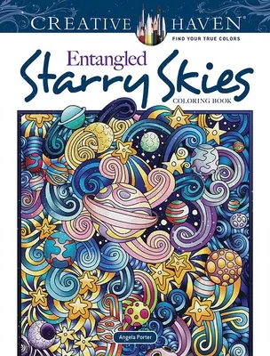 Creative Haven Entangled Starry Skies - Livre à colorier - Creative Haven Entangled Starry Skies Coloring Book