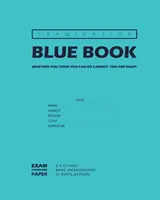 Cahier bleu d'examen, grand format, 12 feuilles (24 pages), blanc ligné, livret d'écriture (bleu royal) - Examination Blue Book, Wide Ruled, 12 Sheets (24 Pages), Blank Lined, Write-in Booklet (Royal Blue)