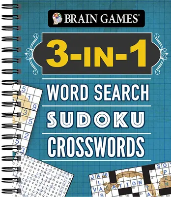 Jeux cérébraux - 3-en-1 : recherche de mots, sudoku, mots croisés - Brain Games - 3-In-1: Word Search, Sudoku, Crosswords