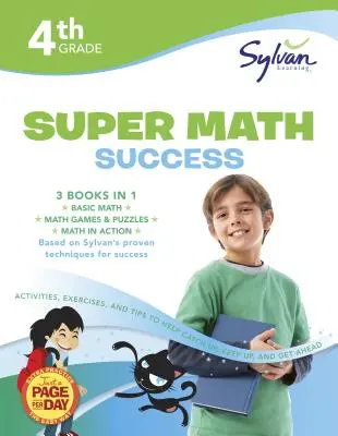 4th Grade Jumbo Math Success Workbook : 3 livres en 1 - Mathématiques de base ; Jeux et énigmes mathématiques ; Mathématiques en action ; Activités, exercices et conseils pour aider les élèves en difficulté. - 4th Grade Jumbo Math Success Workbook: 3 Books in 1 --Basic Math; Math Games and Puzzles; Math in Action; Activities, Exercises, and Tips to Help Catc