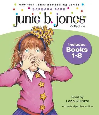 Collection Junie B. Jones : Livres 1-8 : #1 Bus stupide et malodorant ; #2 Monkey Business ; #3 Big Fat Mouth ; #4 Sneaky Peeky Spyi Ng ; #5 Yucky Blucky Fruitcake ; - Junie B. Jones Collection: Books 1-8: #1 Stupid Smelly Bus; #2 Monkey Business; #3 Big Fat Mouth; #4 Sneaky Peeky Spyi Ng; #5 Yucky Blucky Fruitcake;