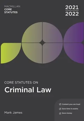 Statuts fondamentaux du droit pénal 2021-22 - Core Statutes on Criminal Law 2021-22