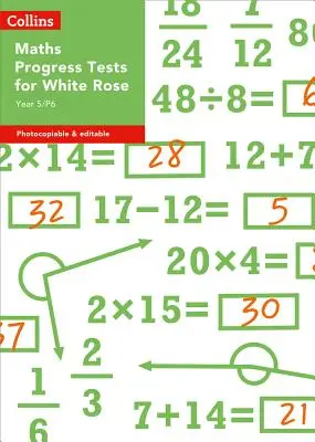 Collins Tests & Assessment - Tests de progrès en mathématiques pour l'année 5/P6 pour White Rose - Collins Tests & Assessment - Year 5/P6 Maths Progress Tests for White Rose