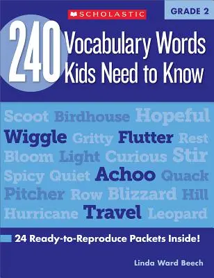 240 mots de vocabulaire que les enfants doivent connaître : Grade 2 : 24 paquets prêts à reproduire à l'intérieur ! - 240 Vocabulary Words Kids Need to Know: Grade 2: 24 Ready-To-Reproduce Packets Inside!