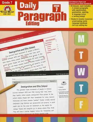 Rédaction quotidienne de paragraphes, 7e année - Daily Paragraph Editing Grade 7