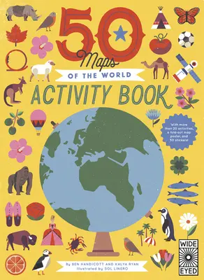 Cahier d'activités 50 cartes du monde : Apprendre - Jouer - Découvrir avec plus de 50 autocollants, des puzzles et un poster dépliable - 50 Maps of the World Activity Book: Learn - Play - Discover with Over 50 Stickers, Puzzles, and a Fold-Out Poster