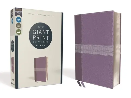 Niv, Bible compacte à impression géante, Leathersoft, Purple, Red Letter Edition, Comfort Print - Niv, Giant Print Compact Bible, Leathersoft, Purple, Red Letter Edition, Comfort Print